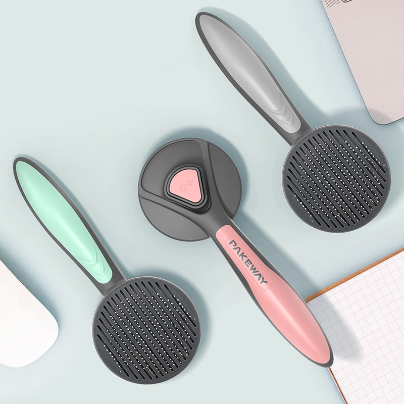 HKM-2109501 Pet Hair Removal Comb for Cats and Dogs ¨C Ergonomic Design with Fine Needles for Effective Grooming and Massage