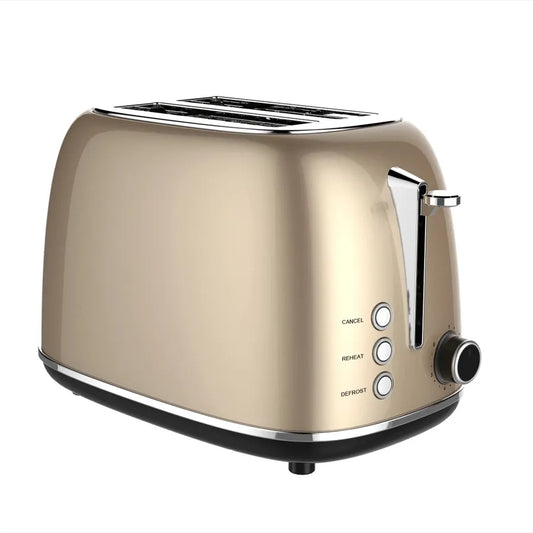 HKM-210963 2-Slice Retro Electric Toaster with Wide Slots – Available in Multiple Colours