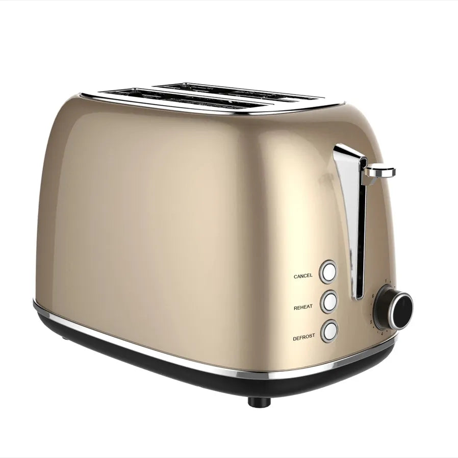 HKM-210963 2-Slice Retro Electric Toaster with Wide Slots – Available in Multiple Colours