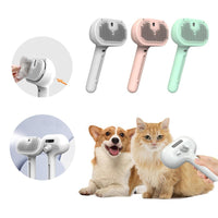 HKM-210963 Self-Cleaning Pet Grooming Brush with Misting Function for Dogs and Cats - Dematting Tool and Hair Remover