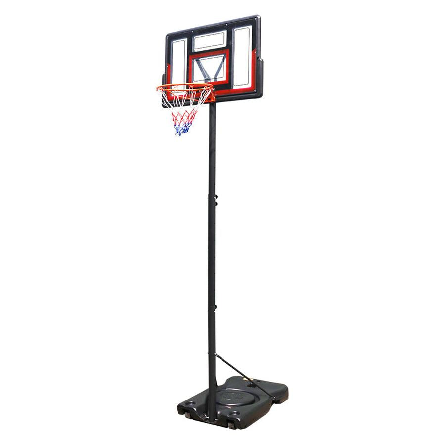 HKM-211091 Adjustable Portable Basketball Hoop with PC Backplate, Large Base & Wheels - 4.43 to 10 ft