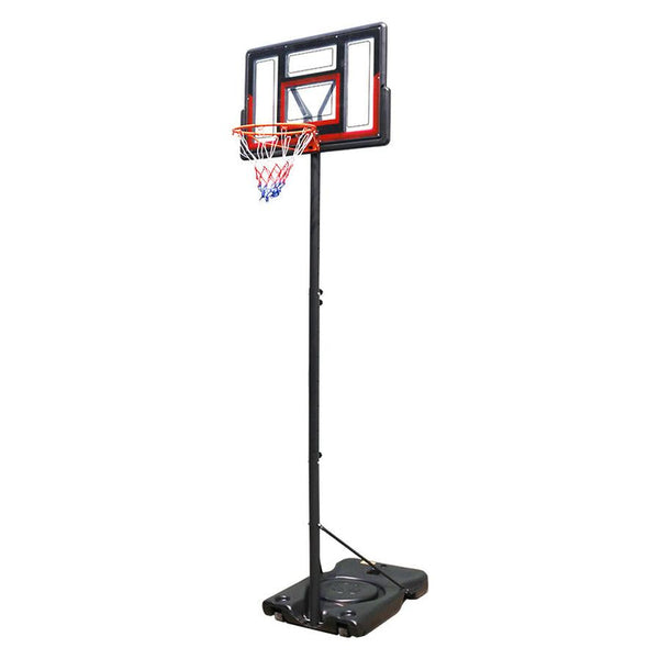HKM-211091 Adjustable Portable Basketball Hoop with PC Backplate, Large Base & Wheels - 4.43 to 10 ft