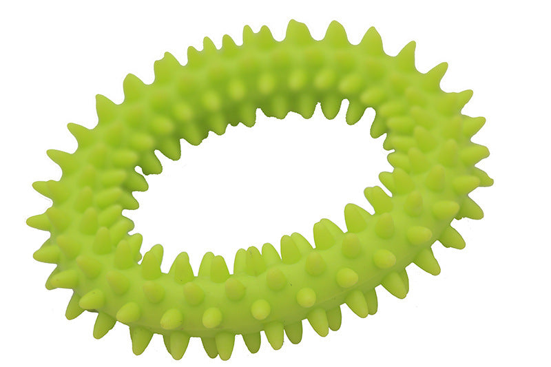 HKM-2111165 Durable TPR Spiky Circle Dog Chew Toy for Molar Health and Energy Release