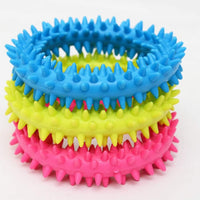 HKM-2111165 Durable TPR Spiky Circle Dog Chew Toy for Molar Health and Energy Release