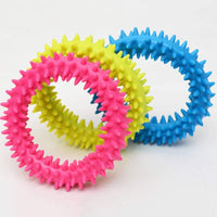HKM-2111165 Durable TPR Spiky Circle Dog Chew Toy for Molar Health and Energy Release