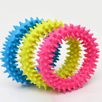 HKM-2111165 Durable TPR Spiky Circle Dog Chew Toy for Molar Health and Energy Release