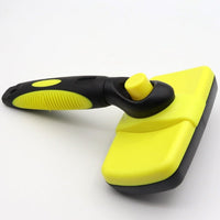 HKM-211155 Self-Cleaning Telescopic Pet Comb for Dogs and Cats, Automatic Shedding Tool with Stainless Steel Needles