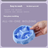 HKM-2113853 Round Slow Feeding Bowl for Pets - Available in Blue, Purple, Pink, and Black - Ideal Pet Tableware