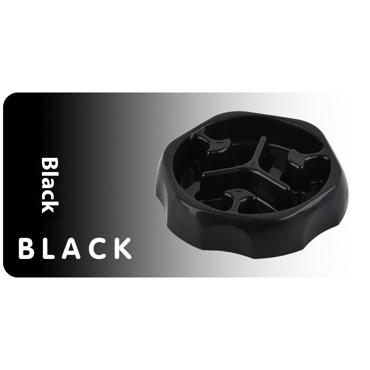 HKM-2113853 Round Slow Feeding Bowl for Pets - Available in Blue, Purple, Pink, and Black - Ideal Pet Tableware