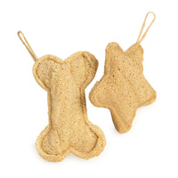 HKM-2114493 Durable Loofah Chew Toy for Puppies – Star and Bone Shape Teething Aid