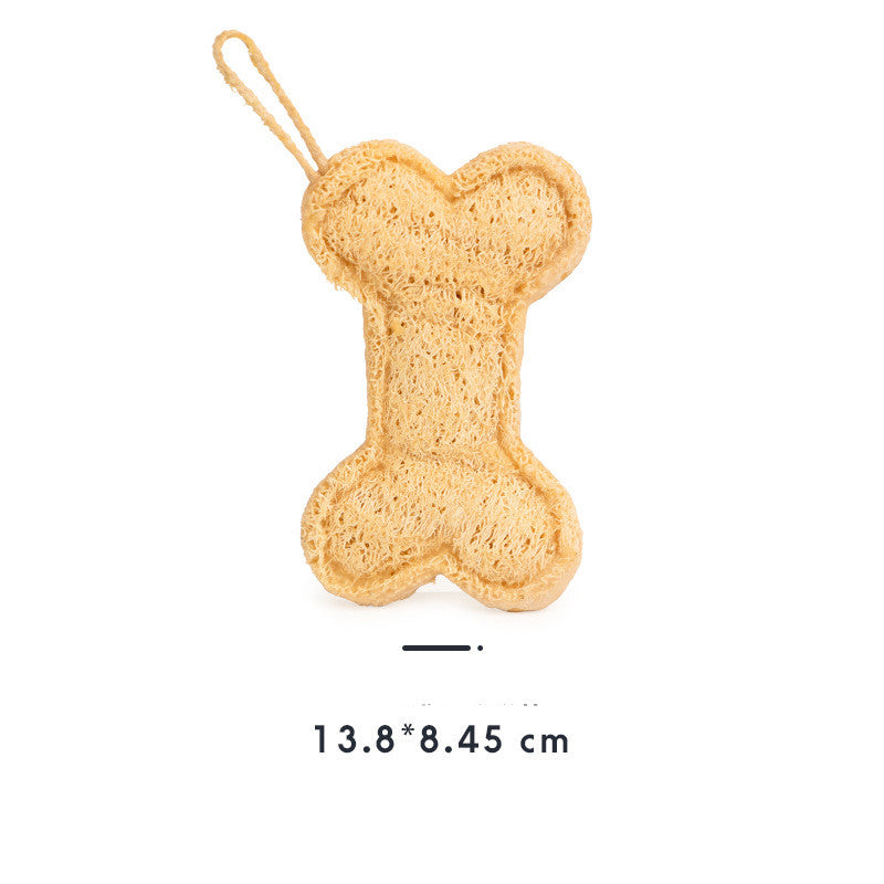 HKM-2114493 Durable Loofah Chew Toy for Puppies – Star and Bone Shape Teething Aid