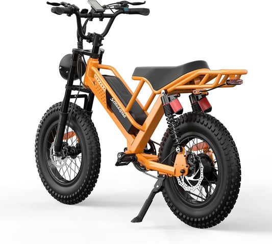 HKM-211539 20 Inch 750W Electric Fat Tire Bike with Hydraulic Disc Brakes and 7-Speed Gears