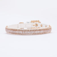 HKM-2115645 Cat Pearl Necklace and Dog Chain - Available in Pink and White, Sizes XS to L