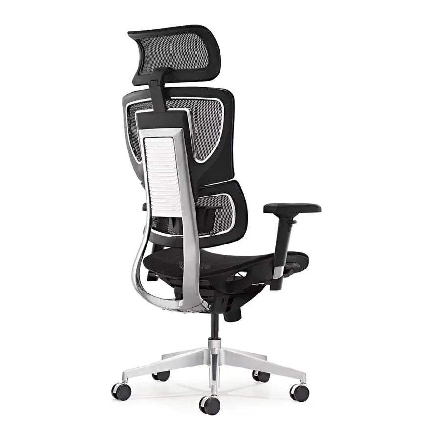 HKM-211667 Ergonomic Executive Office Chair with Mesh Design, 3D Headrest, Swivel and Reclining Features