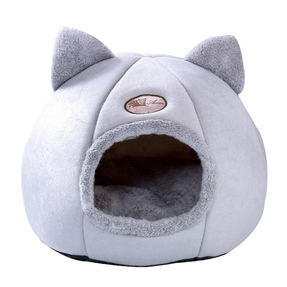 HKM-2116925 Large Fully Enclosed Winter Nest for Cats - Warm and Cold Proof Sofa Design