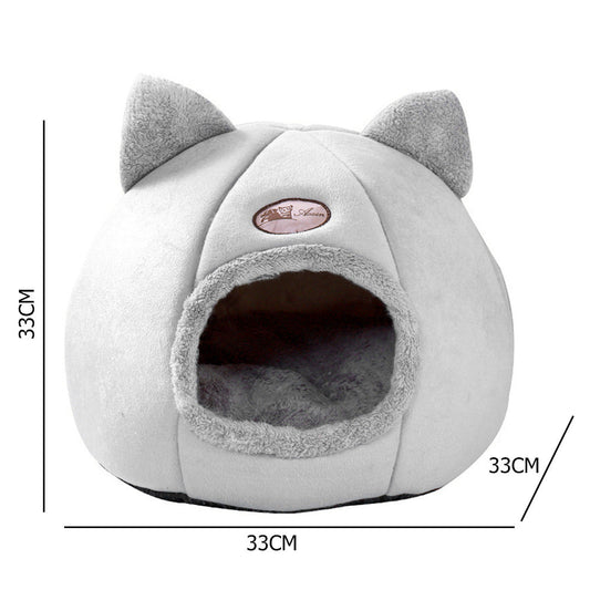 HKM-2116925 Large Fully Enclosed Winter Nest for Cats - Warm and Cold Proof Sofa Design