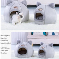 HKM-2116925 Large Fully Enclosed Winter Nest for Cats - Warm and Cold Proof Sofa Design