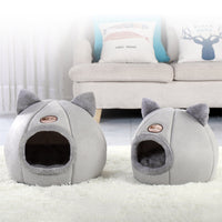 HKM-2116925 Large Fully Enclosed Winter Nest for Cats - Warm and Cold Proof Sofa Design