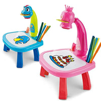 HKM-211795 Kids Enlightenment Projector Painting Table - Early Learning Drawing Desk for Ages 3+