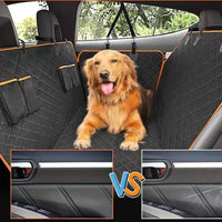 HKM-2118461 Waterproof Oxford Cloth Car Pet Mat for Rear Seats with Double Pockets - 147 x 137 cm