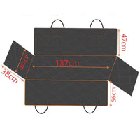 HKM-2118461 Waterproof Oxford Cloth Car Pet Mat for Rear Seats with Double Pockets - 147 x 137 cm
