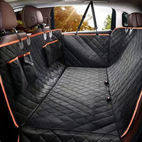 HKM-2118461 Waterproof Oxford Cloth Car Pet Mat for Rear Seats with Double Pockets - 147 x 137 cm