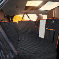 HKM-2118461 Waterproof Oxford Cloth Car Pet Mat for Rear Seats with Double Pockets - 147 x 137 cm