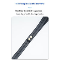 HKM-2119229 Durable PU Leather Pet Traction Belt in Black and Maroon