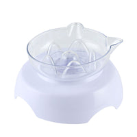HKM-2119613 Transparent Plastic Cat Bowl with Oblique Mouth Design for Cervical Spine Protection