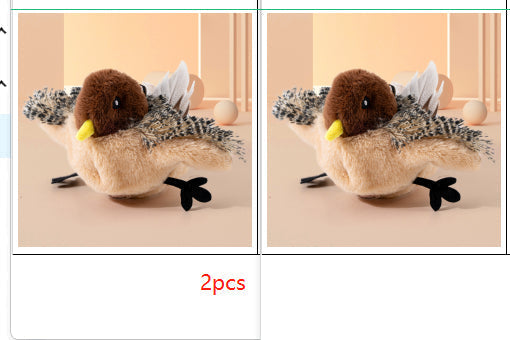 HKM-2120253 Interactive Plush Bird and Mouse Electric Teasing Toy for Cats