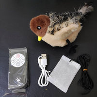HKM-2120253 Interactive Plush Bird and Mouse Electric Teasing Toy for Cats