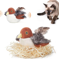 HKM-2120253 Interactive Plush Bird and Mouse Electric Teasing Toy for Cats