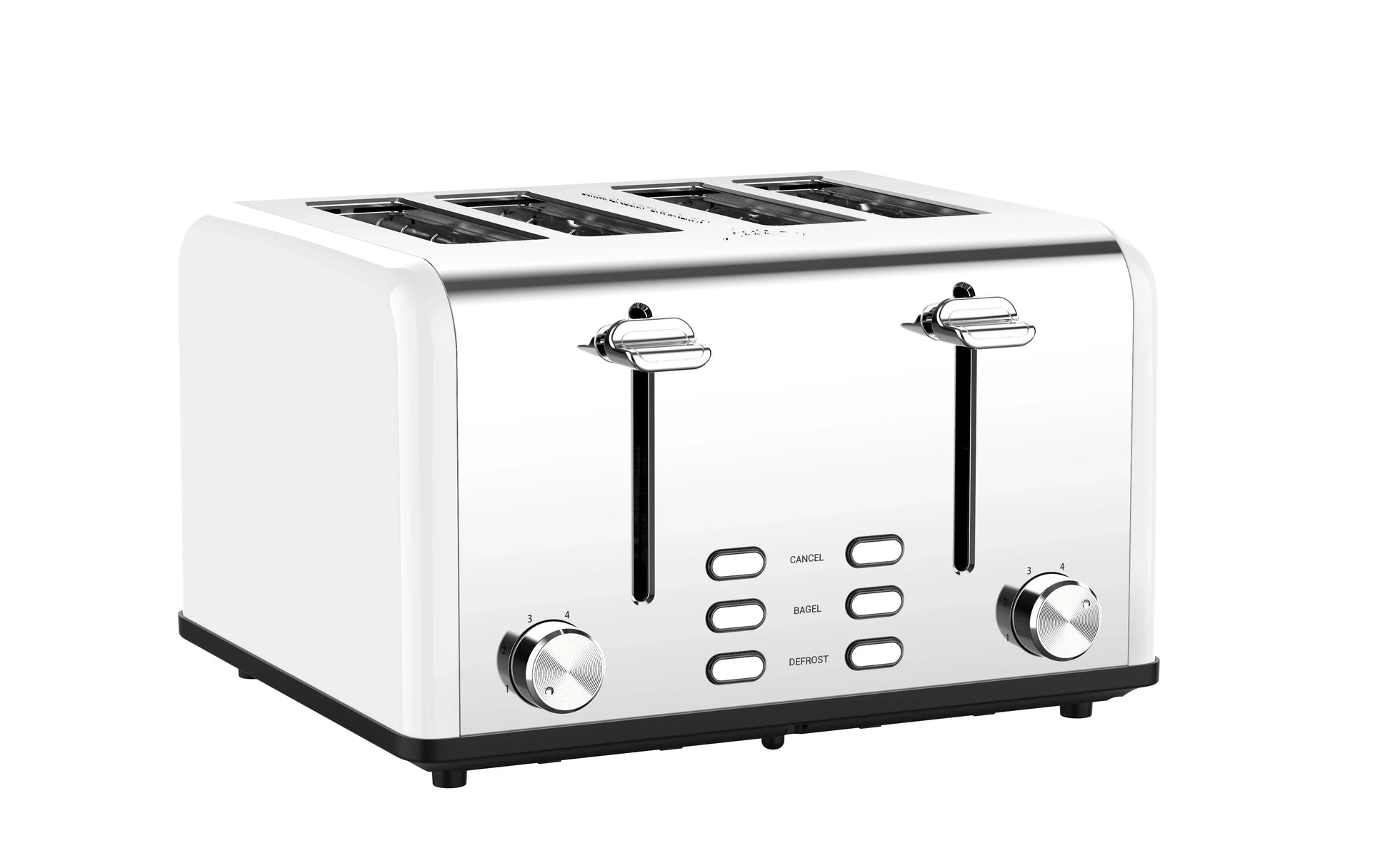 HKM-212115 Extra Wide 4-Slice Retro Toaster with Reheat, Defrost, Cancel Functions and 6 Browning Levels