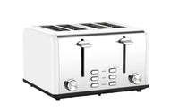HKM-212115 Extra Wide 4-Slice Retro Toaster with Reheat, Defrost, Cancel Functions and 6 Browning Levels