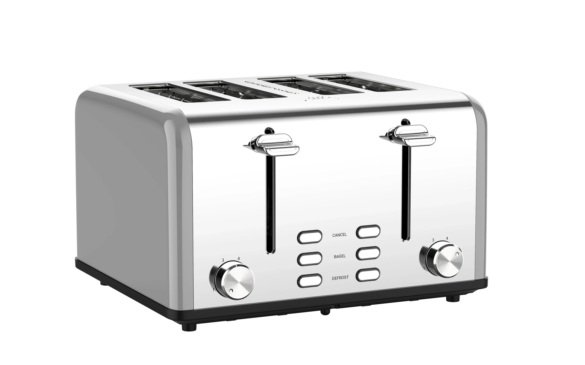 HKM-212115 Extra Wide 4-Slice Retro Toaster with Reheat, Defrost, Cancel Functions and 6 Browning Levels