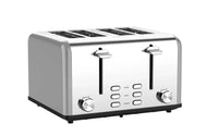 HKM-212115 Extra Wide 4-Slice Retro Toaster with Reheat, Defrost, Cancel Functions and 6 Browning Levels