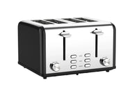 HKM-212115 Extra Wide 4-Slice Retro Toaster with Reheat, Defrost, Cancel Functions and 6 Browning Levels