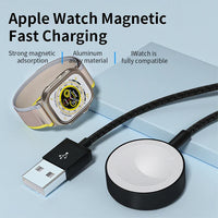 HKM-212115 Magnetic Wireless Charger for Apple Watch Series 2-8, Qi Compatible Smartwatch Charger