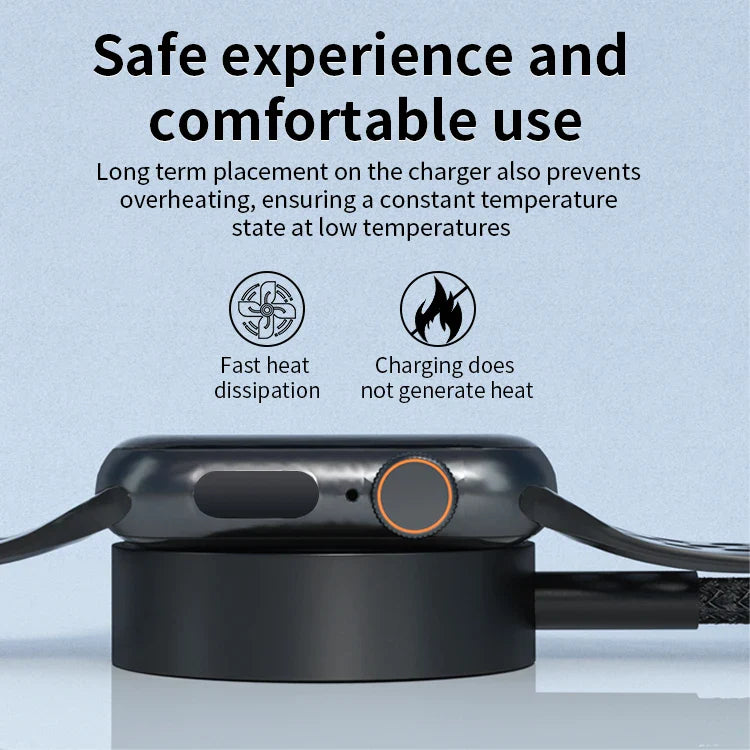 HKM-212115 Magnetic Wireless Charger for Apple Watch Series 2-8, Qi Compatible Smartwatch Charger