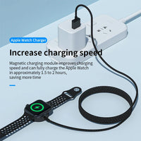 HKM-212115 Magnetic Wireless Charger for Apple Watch Series 2-8, Qi Compatible Smartwatch Charger