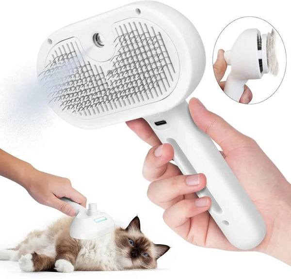 HKM-212115 Pet Hair Remover Comb with Water Mist Feature for Dogs and Cats - Plastic Dematting Grooming Tool