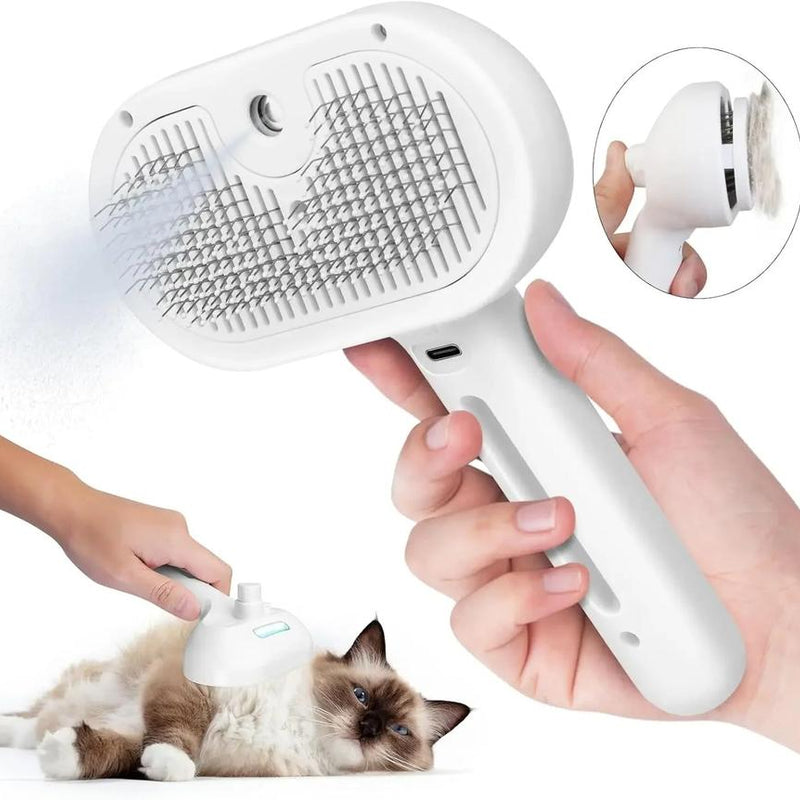 HKM-212115 Pet Hair Remover Comb with Water Mist Feature for Dogs and Cats - Plastic Dematting Grooming Tool