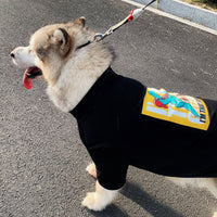HKM-2121789 Cute Parent-Child Anti-Fluff Pet Clothes with Skateboard Dinosaur Print in Stylish Cotton