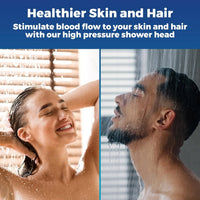 HKM-212243 Chrome Rainfall High Pressure Shower Head V-33020, 6 Inch Wall Mount, ABS & Brass Material, TPR Nozzles