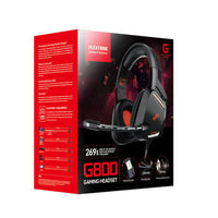 HKM-212243 Noise-Cancelling Headset with 50mm Drivers and Omnidirectional Microphone, 3.5mm Interface, Tungsten Black