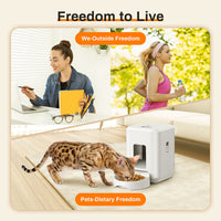 HKM-2123197 2L WiFi Pet Feeder for Dogs and Cats with Timer - White and Black Options
