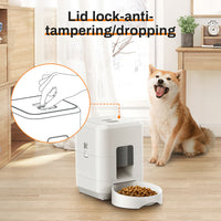HKM-2123197 2L WiFi Pet Feeder for Dogs and Cats with Timer - White and Black Options