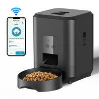 HKM-2123197 2L WiFi Pet Feeder for Dogs and Cats with Timer - White and Black Options
