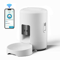 HKM-2123197 2L WiFi Pet Feeder for Dogs and Cats with Timer - White and Black Options