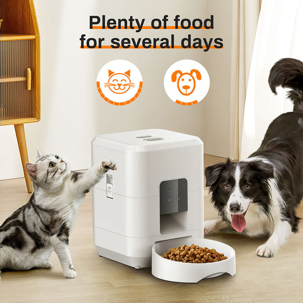 HKM-2123197 2L WiFi Pet Feeder for Dogs and Cats with Timer - White and Black Options